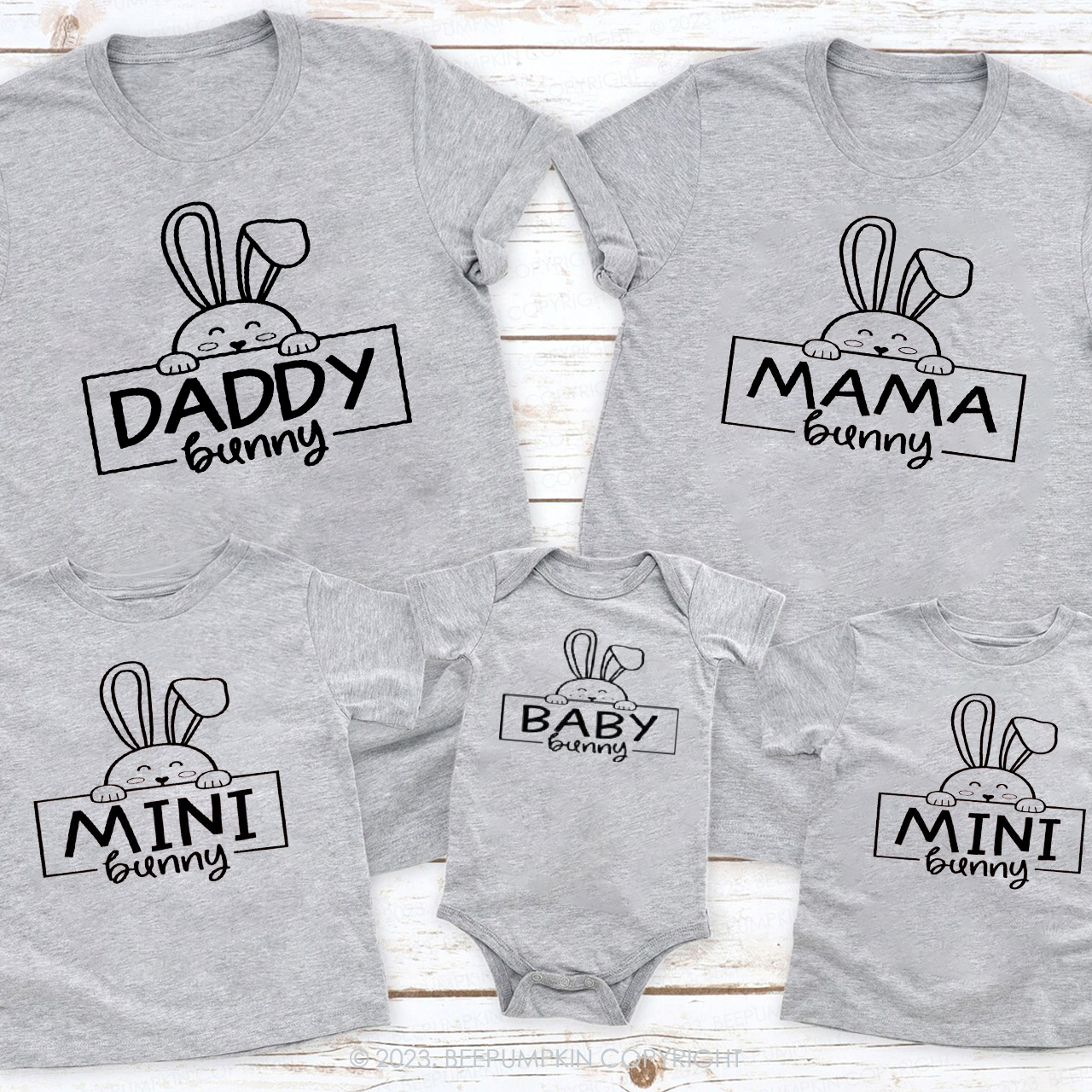 Mama Bunny Daddy Bunny Easter Family Matching Shirts