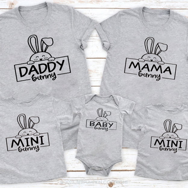 Mama Bunny Daddy Bunny Easter Family Matching Shirts