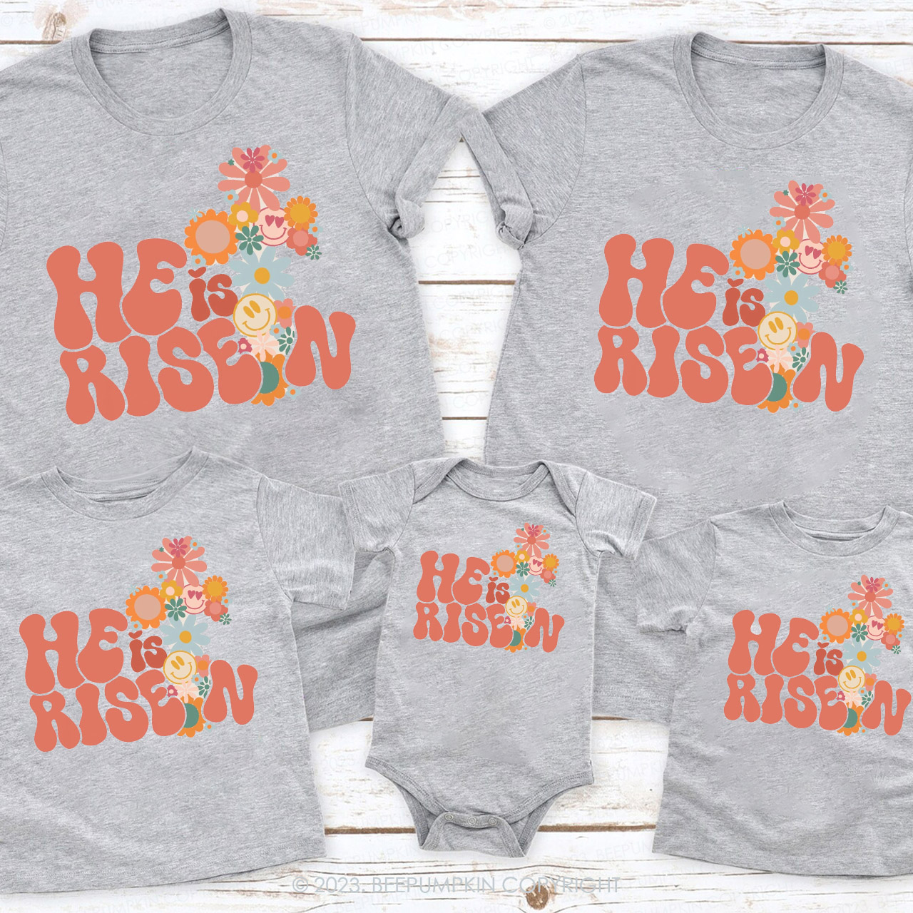 He Is Risen Easter Matching Shirts