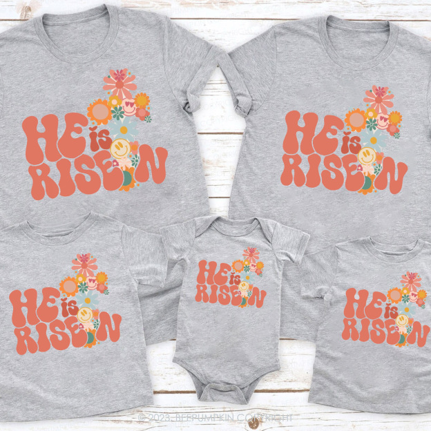 He Is Risen Easter Matching Shirts