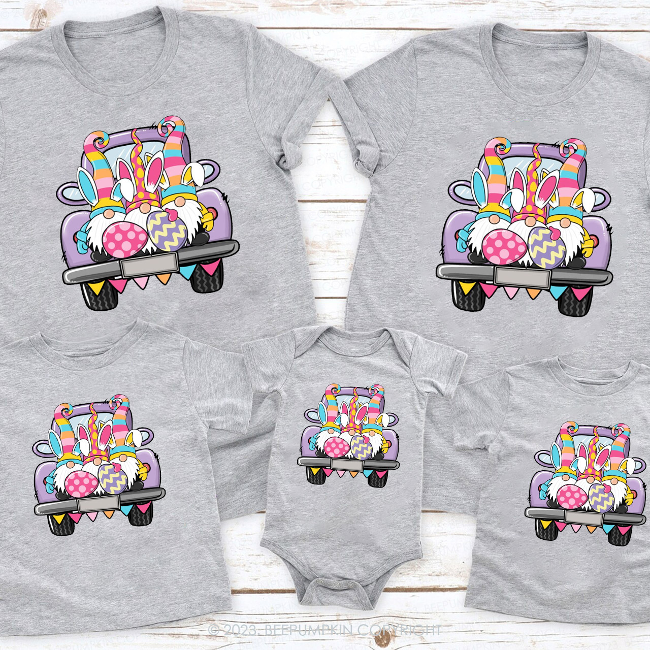 Easter Truck Elf Matching Shirts