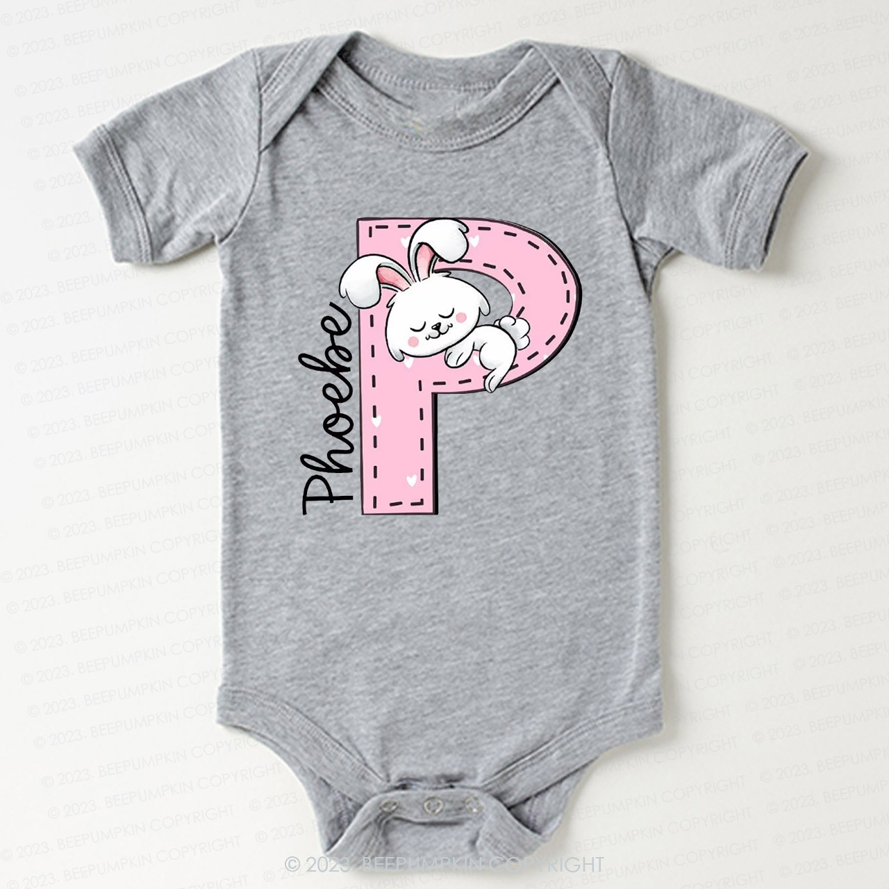 Custom Name Easter Bunny Bodysuit For Baby