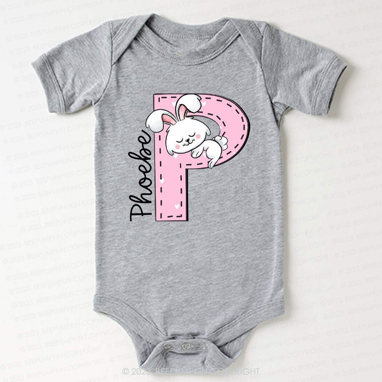 Custom Name Easter Bunny Bodysuit For Baby