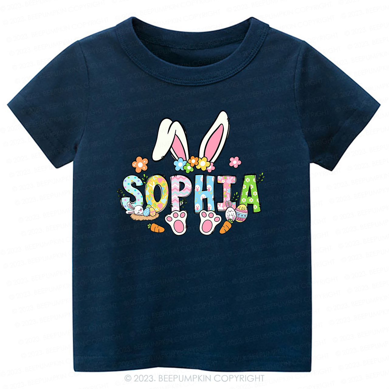 Flowers Personalized Name Easter -Toddler Tees