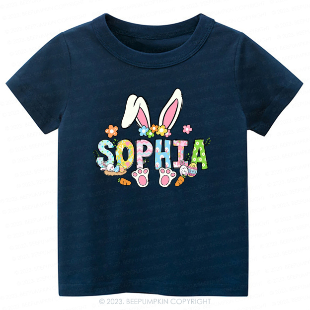 Flowers Personalized Name Easter -Toddler Tees