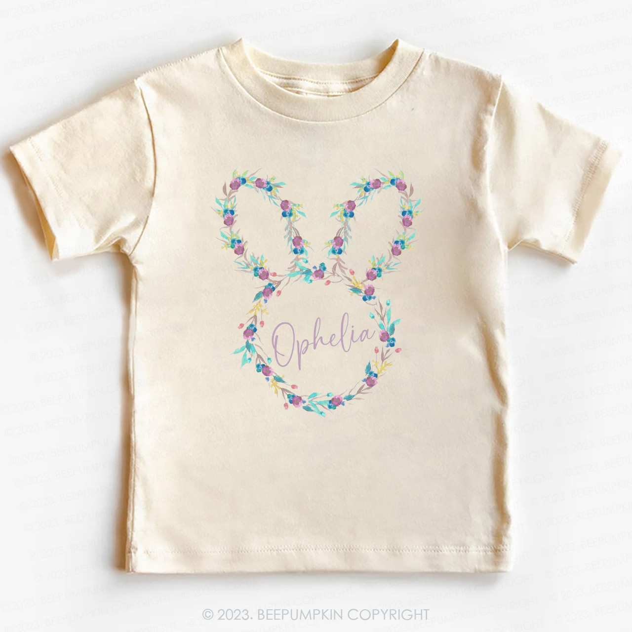 Floral Bunny Head Easter -Toddler Tees Sale-Beepumpkin™