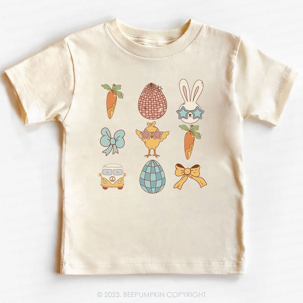 Kids Easter Carrot Car Bow  -Toddler Tees