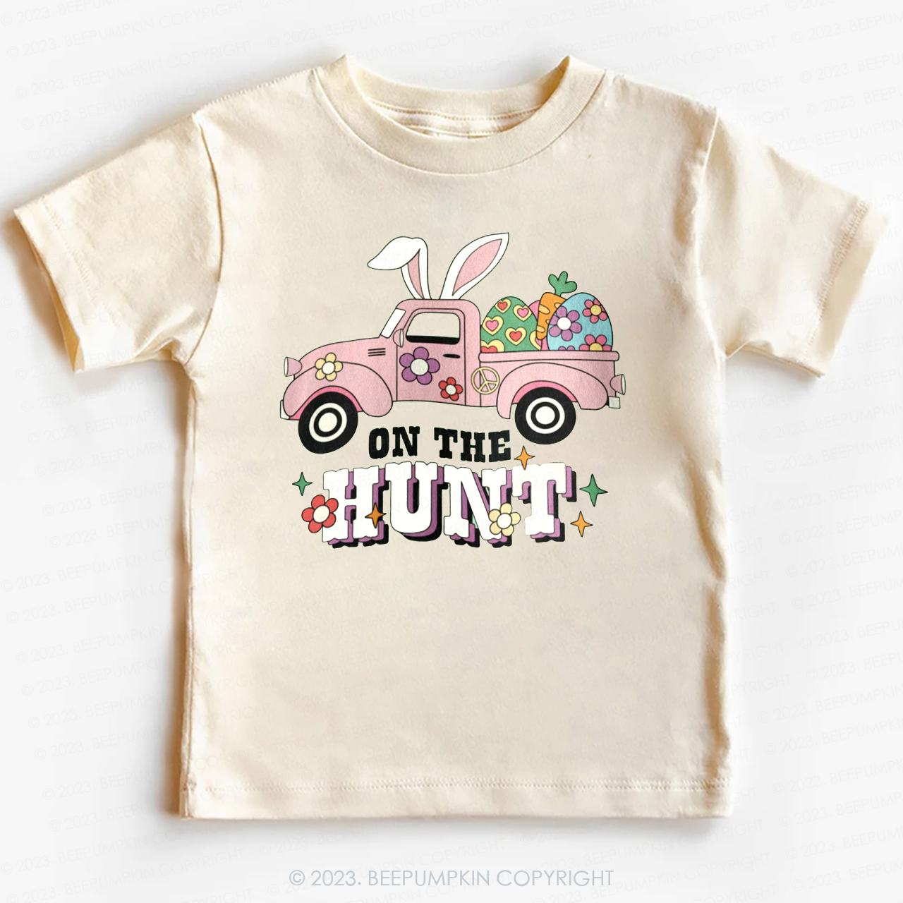 On The Hunt Easter Bunny And Car-Toddler Tees