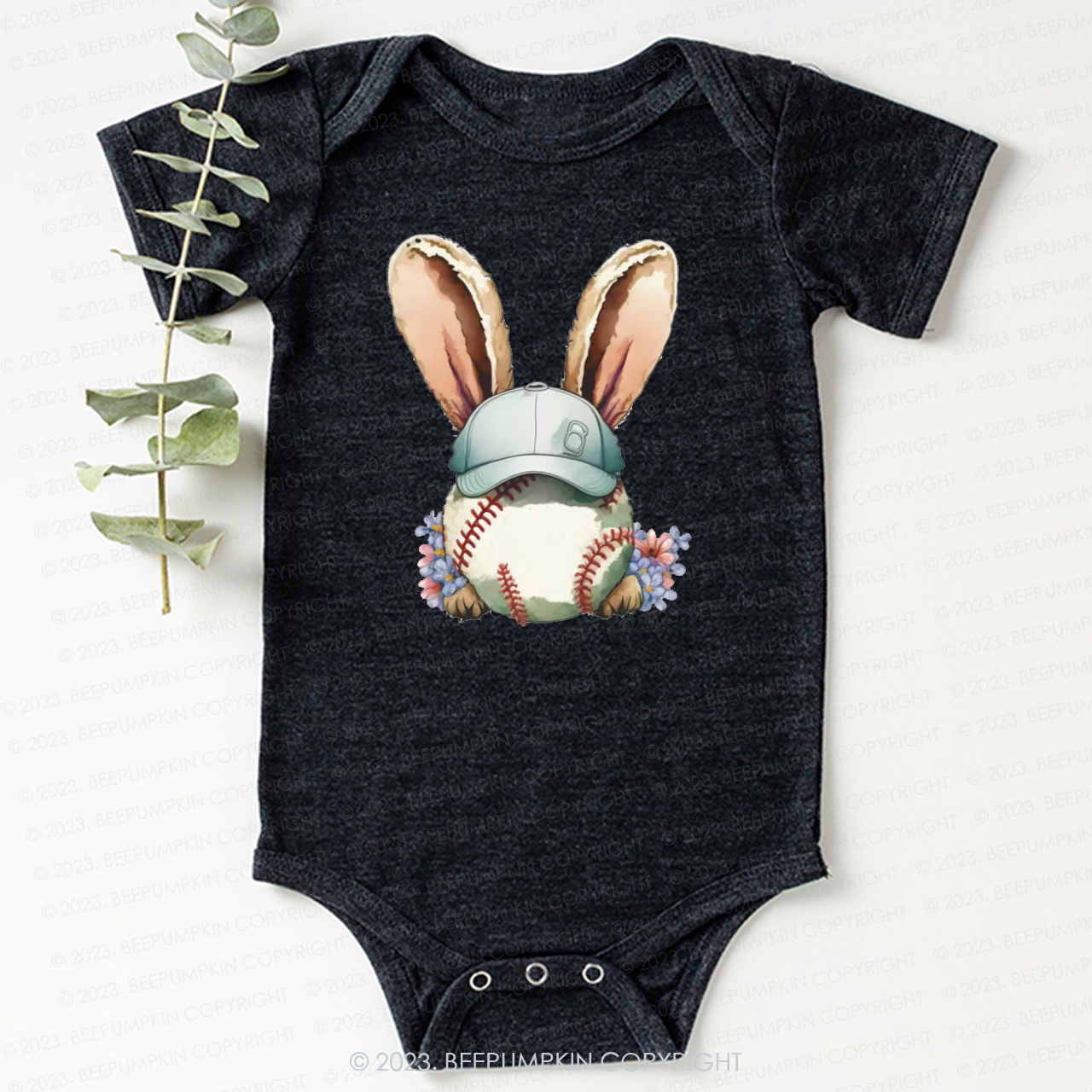 Easter Baseball Bunny Bodysuit For Baby
