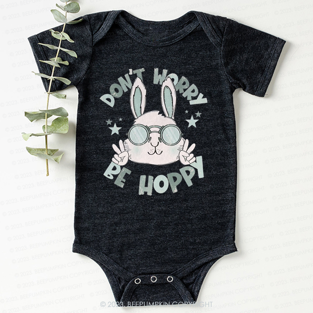 Don't Worry Be Hoppy Bodysuit For Baby