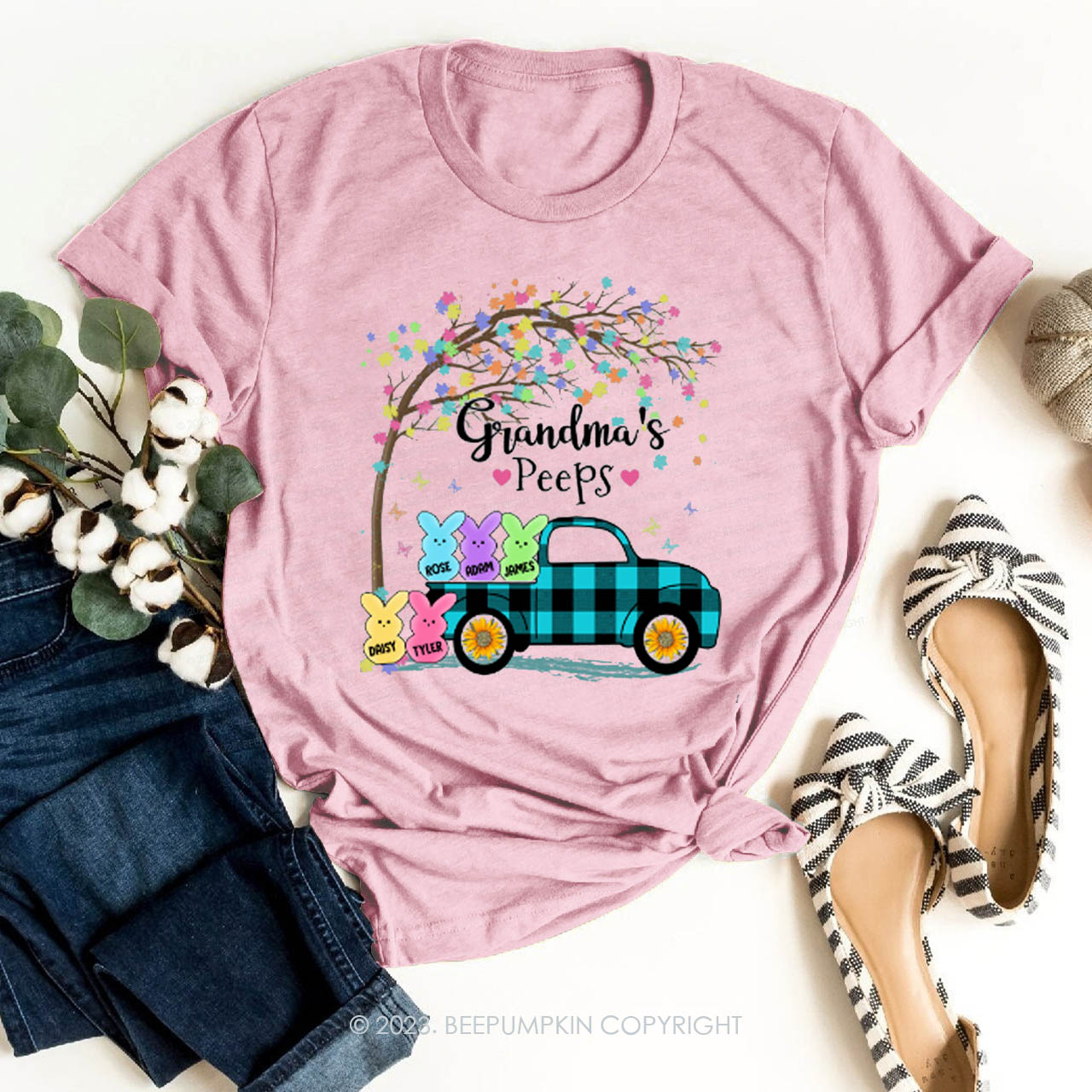 Personalized Grandma Peeps Easter Tees