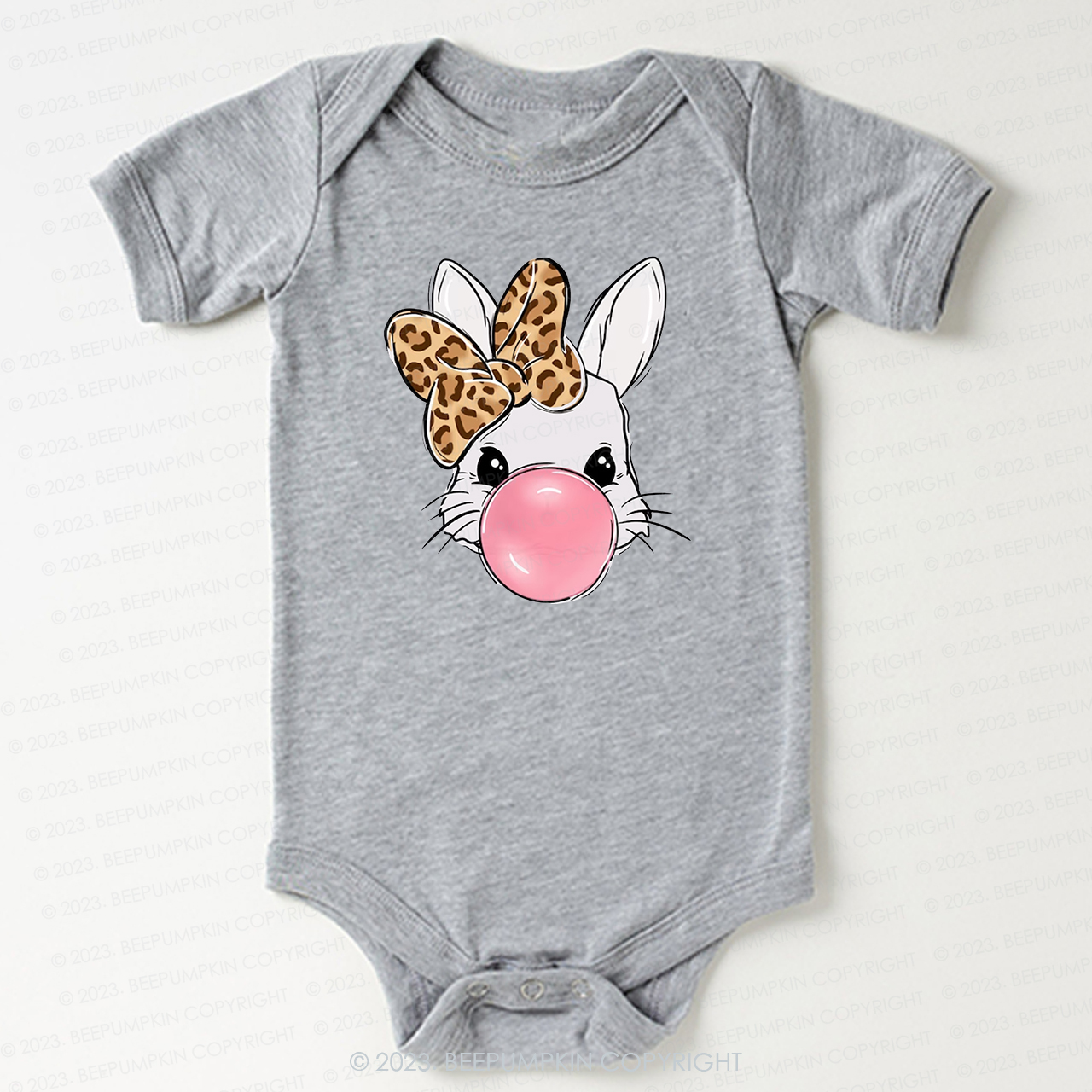 Bubble Gum Bunny Bodysuit For Baby