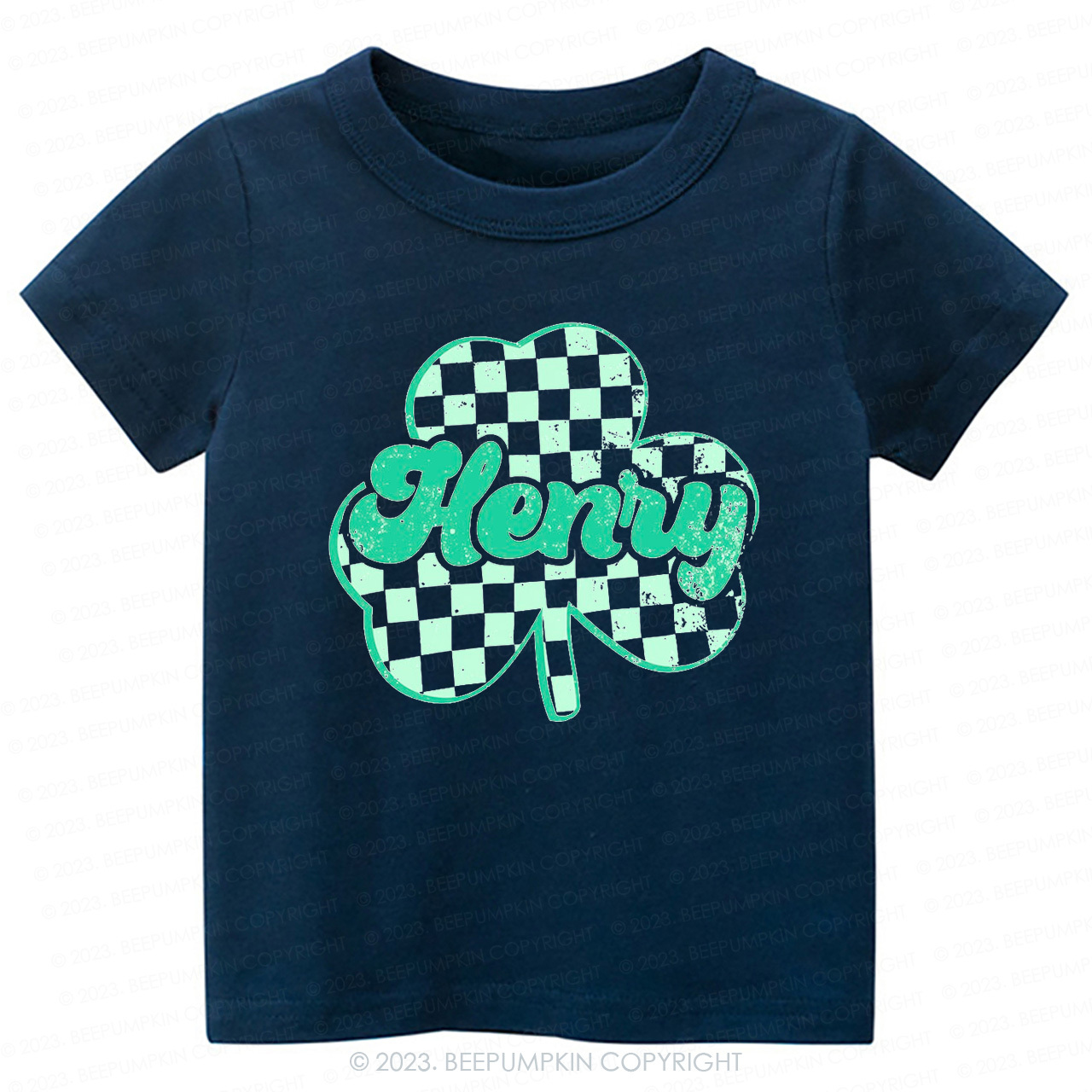 Clover Leaf with Name -Toddler&Kids Tees For St.Patricks day