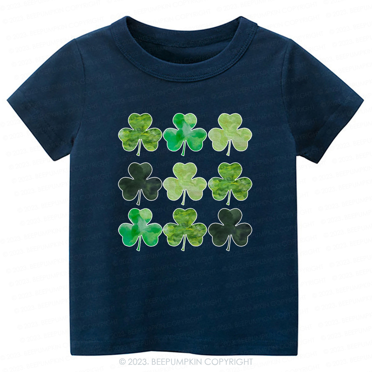 Watercolor Clovers St.Patricks Day-Toddler&Kids Tees