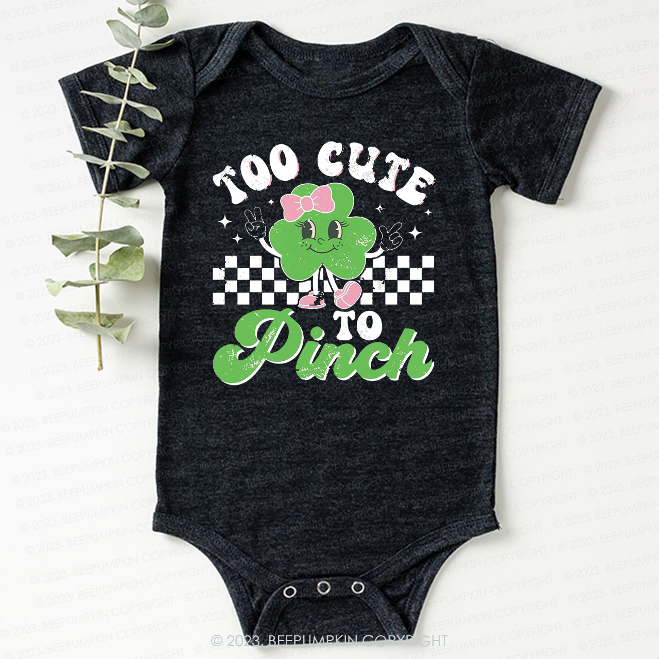 Too Cute To Pinch St.Patricks Day Bodysuit For Baby
