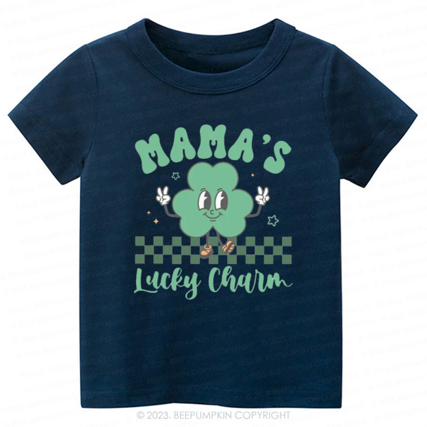Mama's Lucky Charm St.Patricks Day-Toddler&Kids Tees