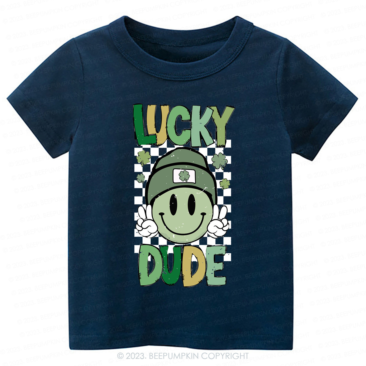 Retro Lucky Dude St.Patricks Day-Toddler&Kids Tees