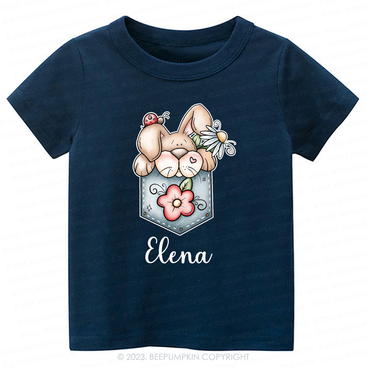 Pocket Bunny Hoppy Easter Toddler Tees