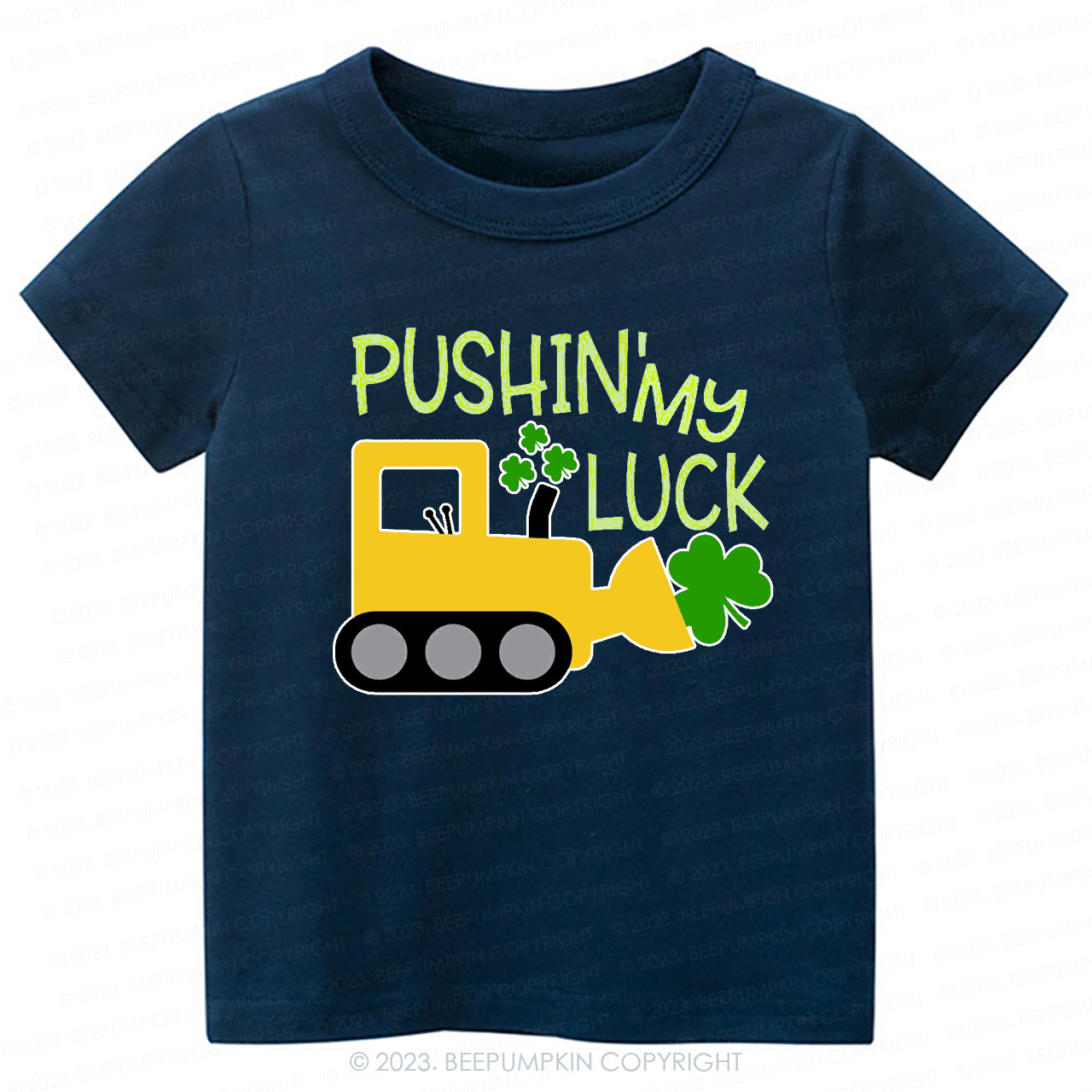Pushin' My Luck St.Patricks Day-Toddler&Kids Tees
