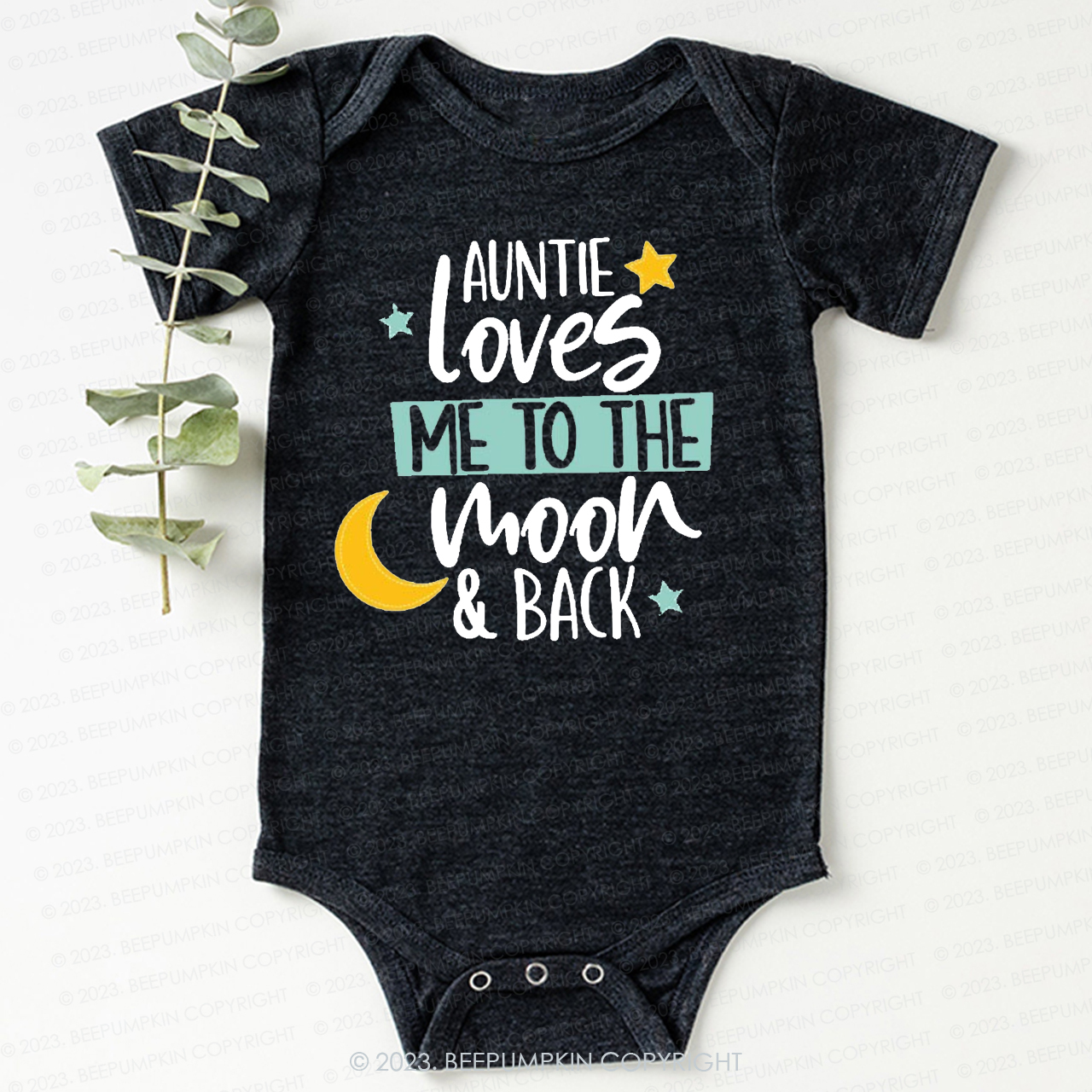 My Auntie Loves Me To The Moon Bodysuit For Baby