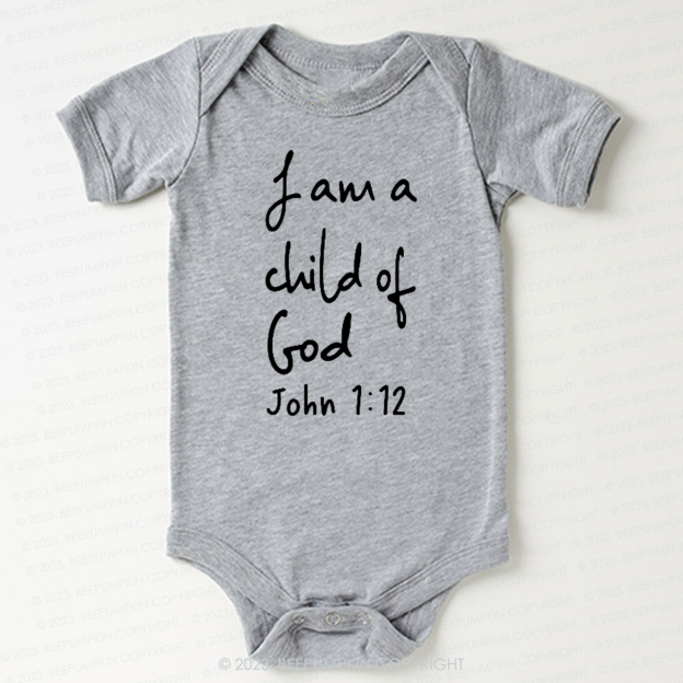 I Am A Child Of God Christian Easter Bodysuit For Baby