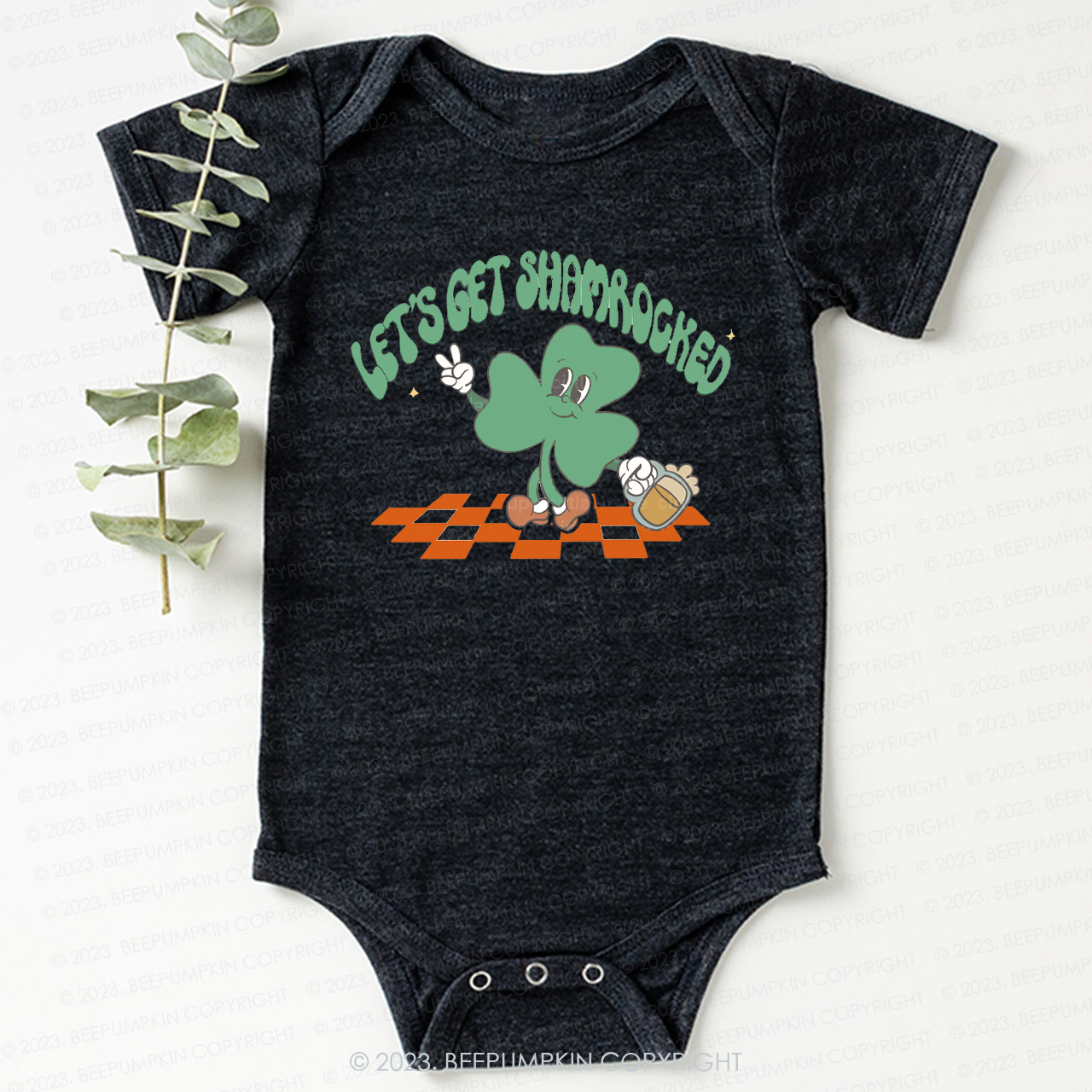 Let's Get Shamrock St.Patricks Day Bodysuit For Baby