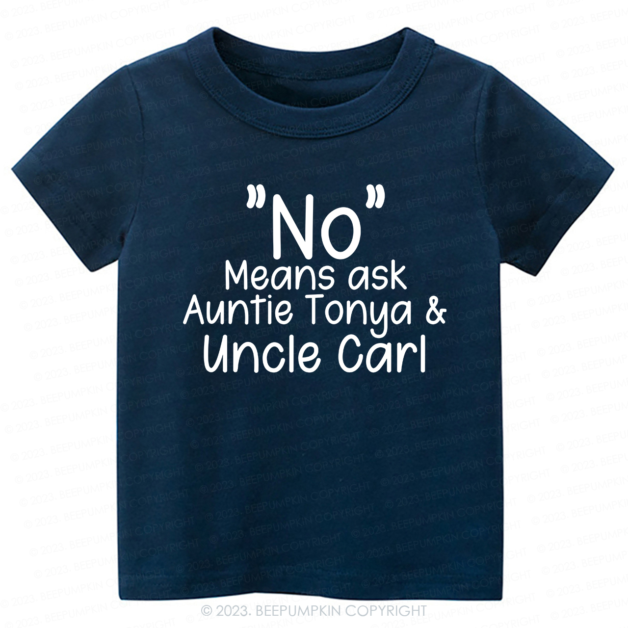 No Means Asks Aunt And Uncle -Toddler Tees