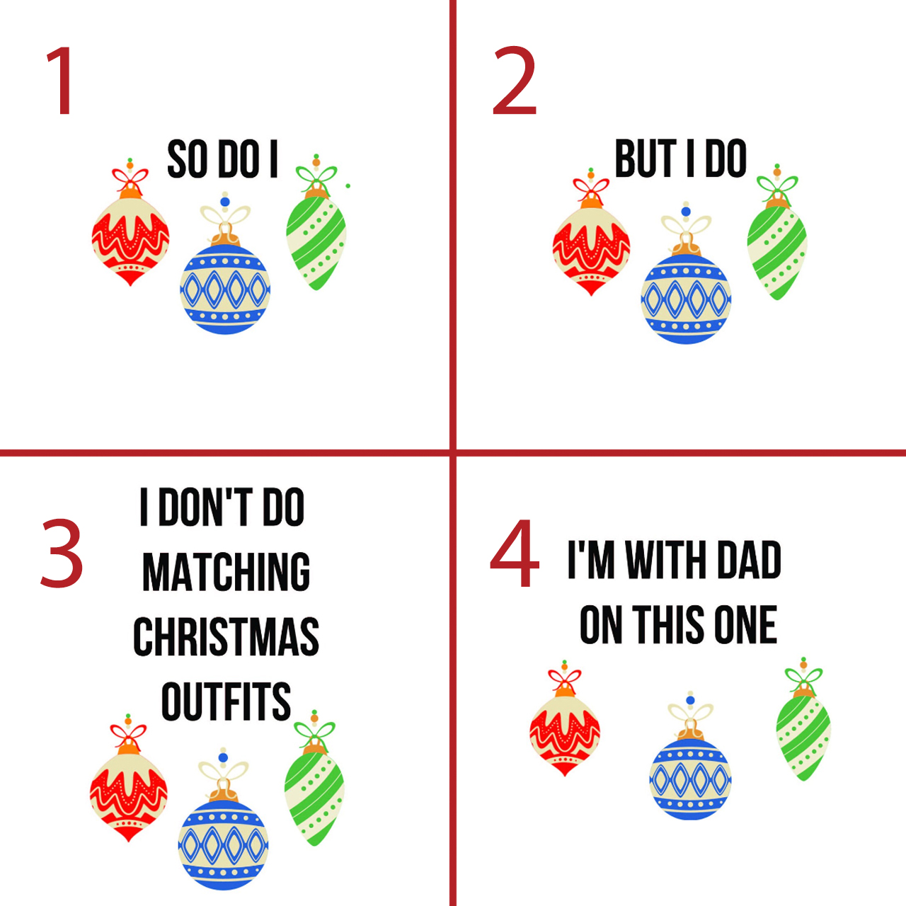 I Don't Do Matching Christmas Outfits 2023 Christmas Family Matching Pajamas