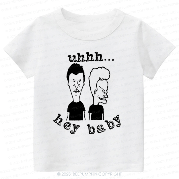 Hey Baby Beavis Butthead Funny 90s Graphic-Toddler Tees