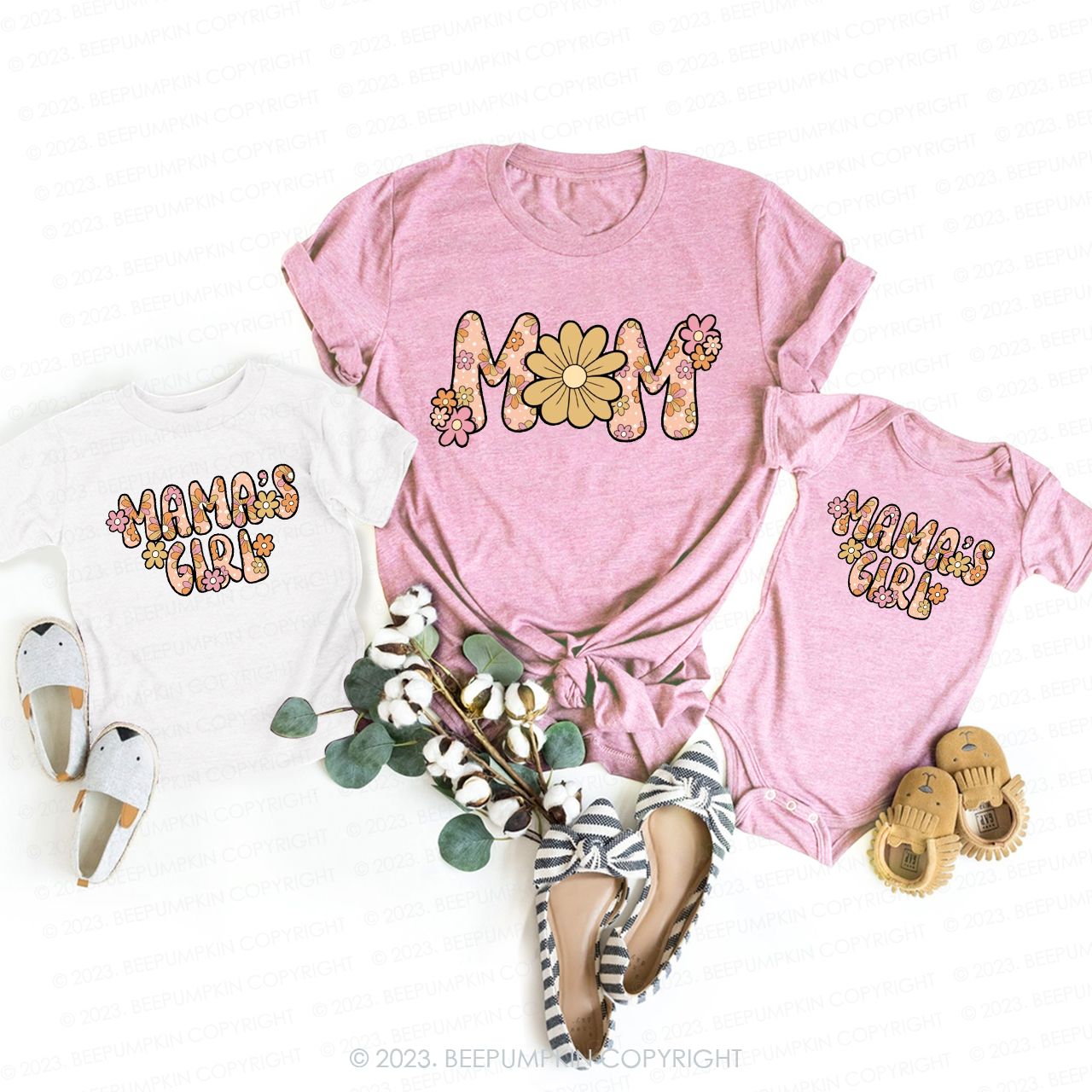 Retro Mom Daughter Mom&Me Matching Tees