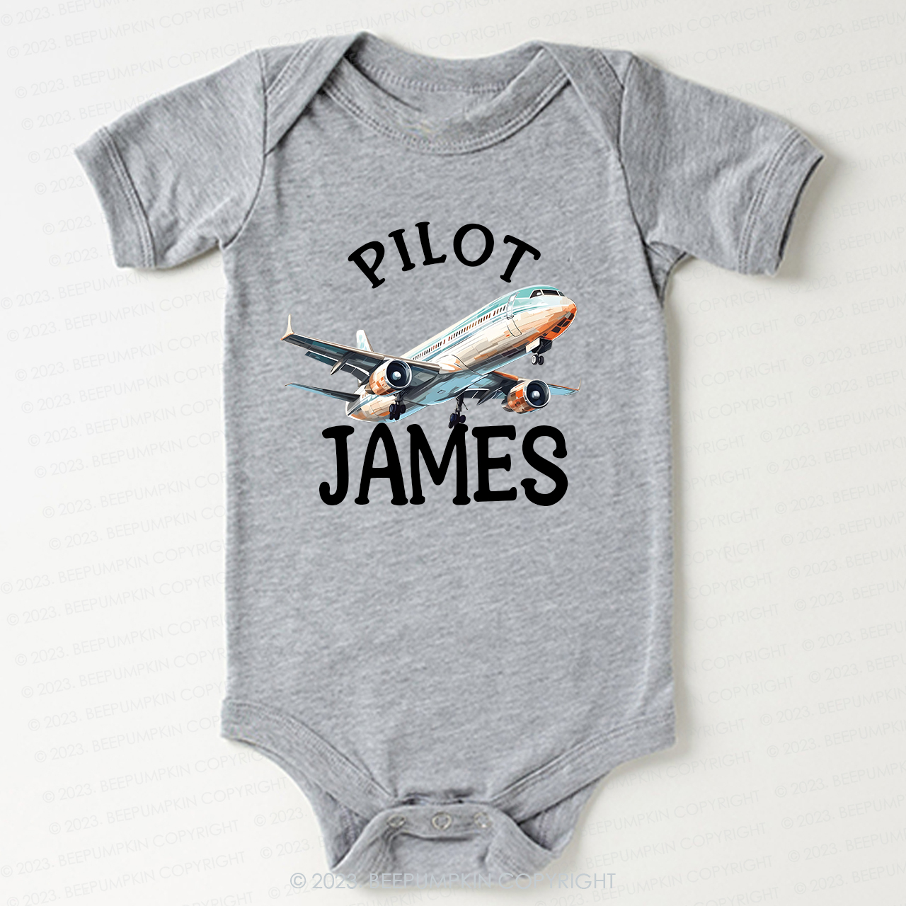 Custom Name Pilot Bodysuit For Baby