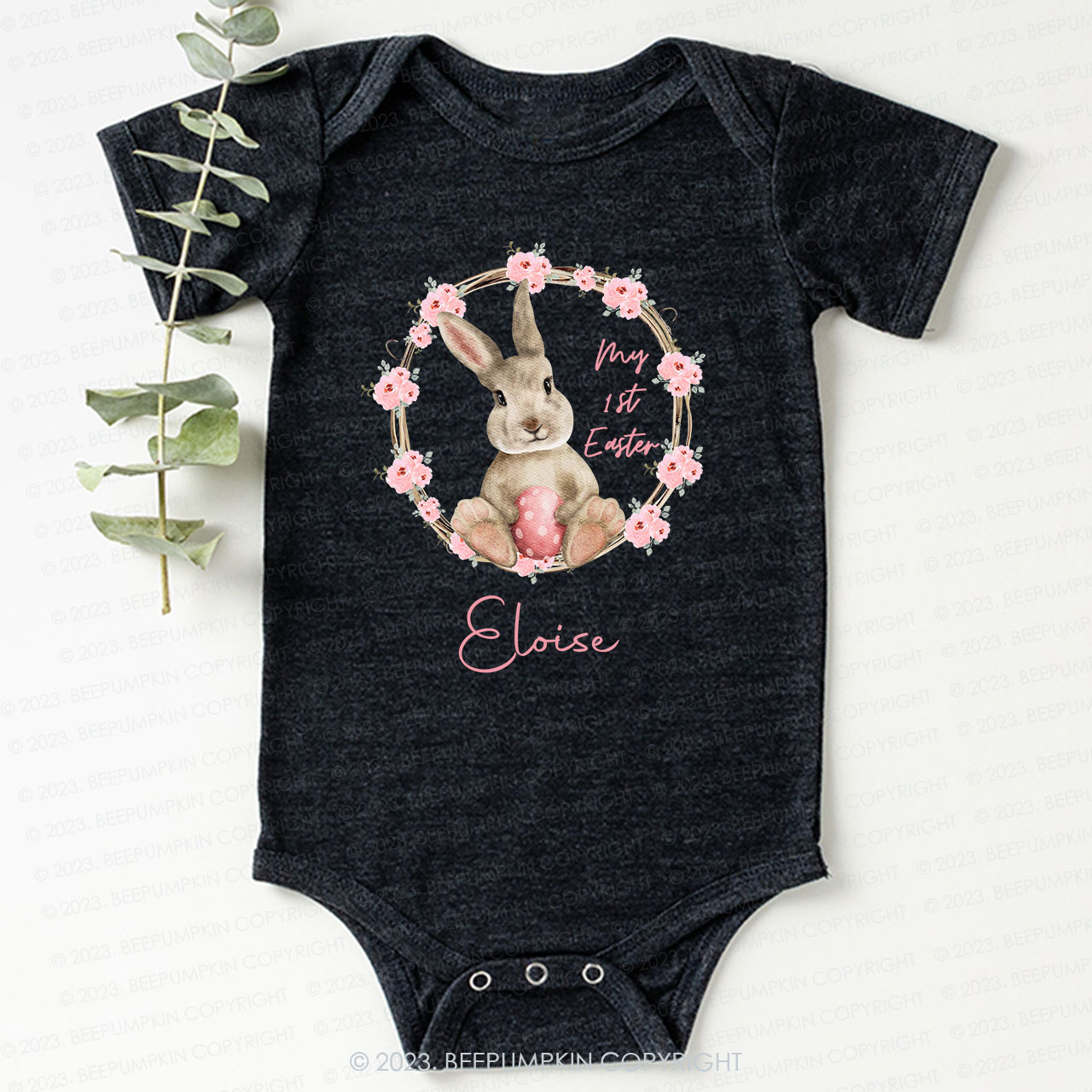 Personalized My First Easter Bunny Bodysuit For Baby