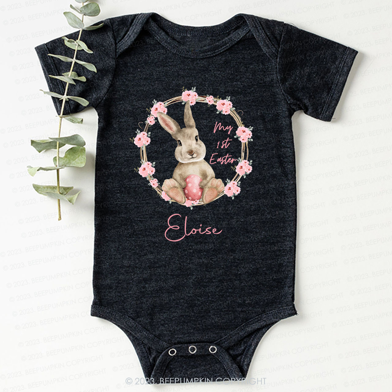 Personalized My First Easter Bunny Bodysuit For Baby