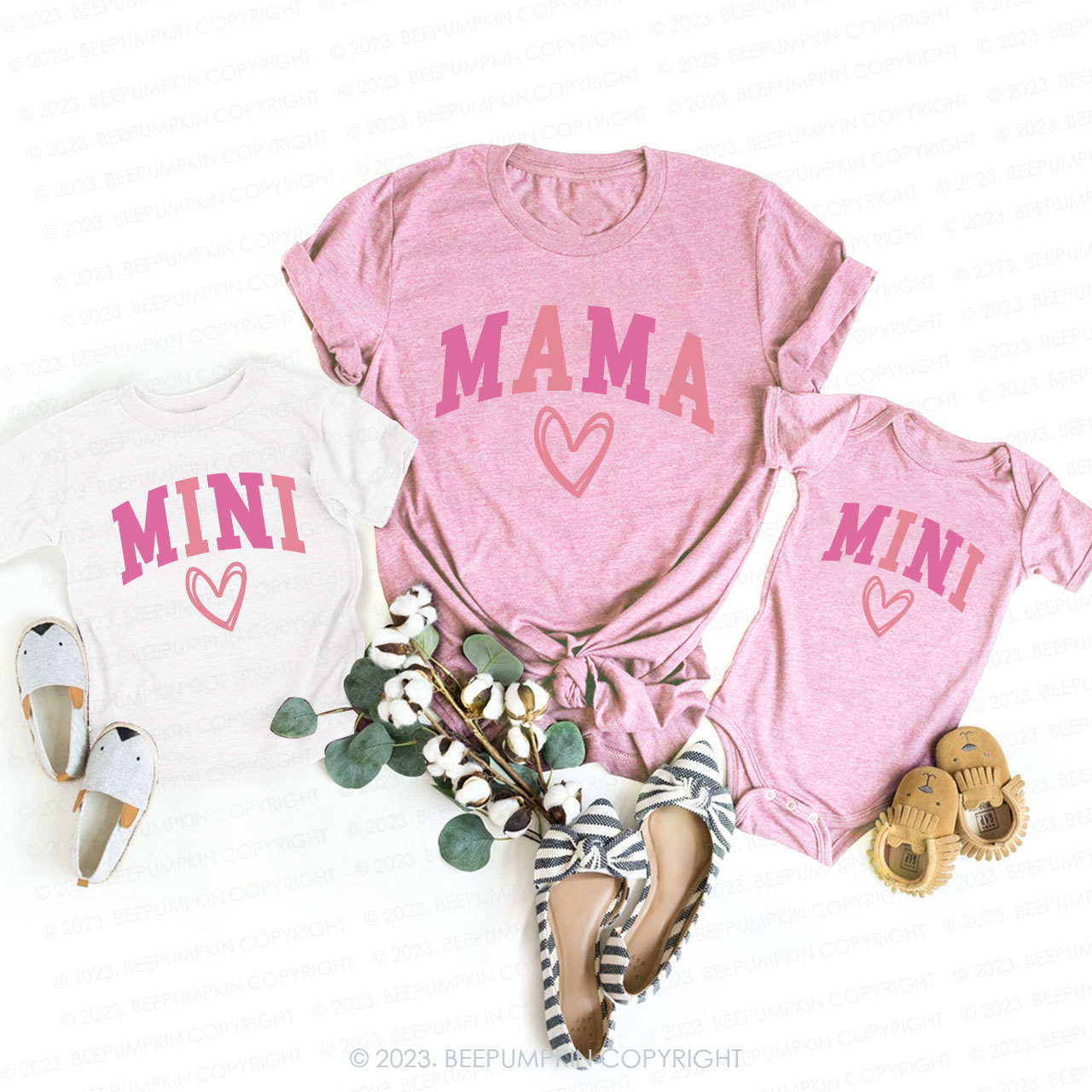 Pink MAMA&MINI Matching T-Shirt