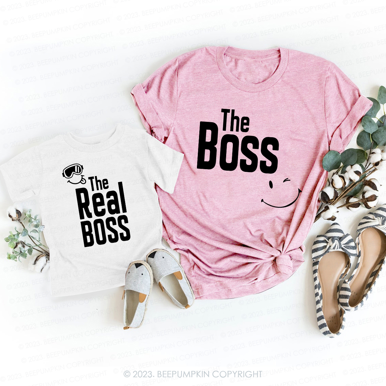 Mommy And Me The Boss And The Real Boss Matching T-shirts