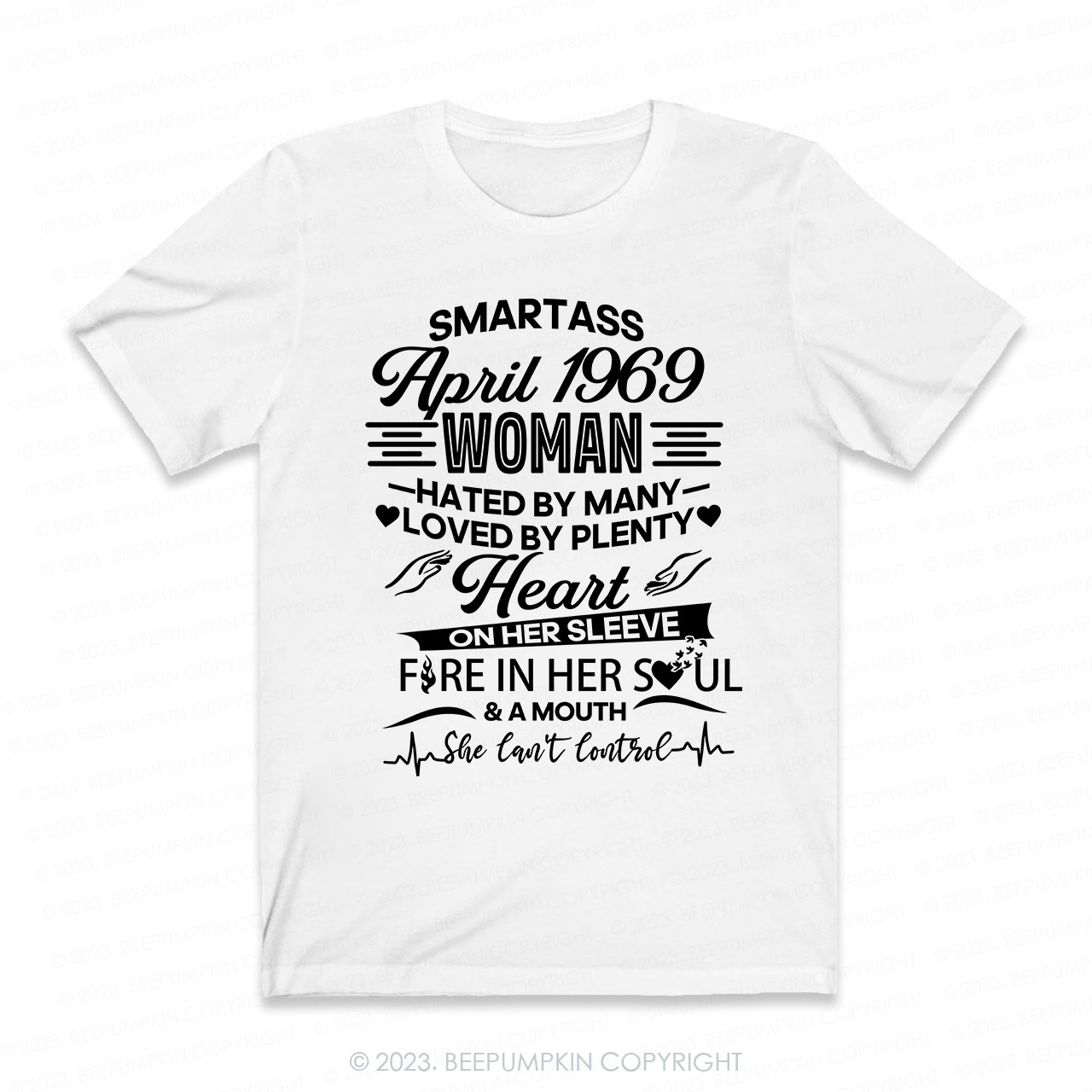 Heart On Her Sleeve Fire In Her Soul Retro T-Shirt