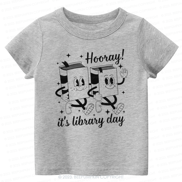 Hooray It's Library Kids Shirt