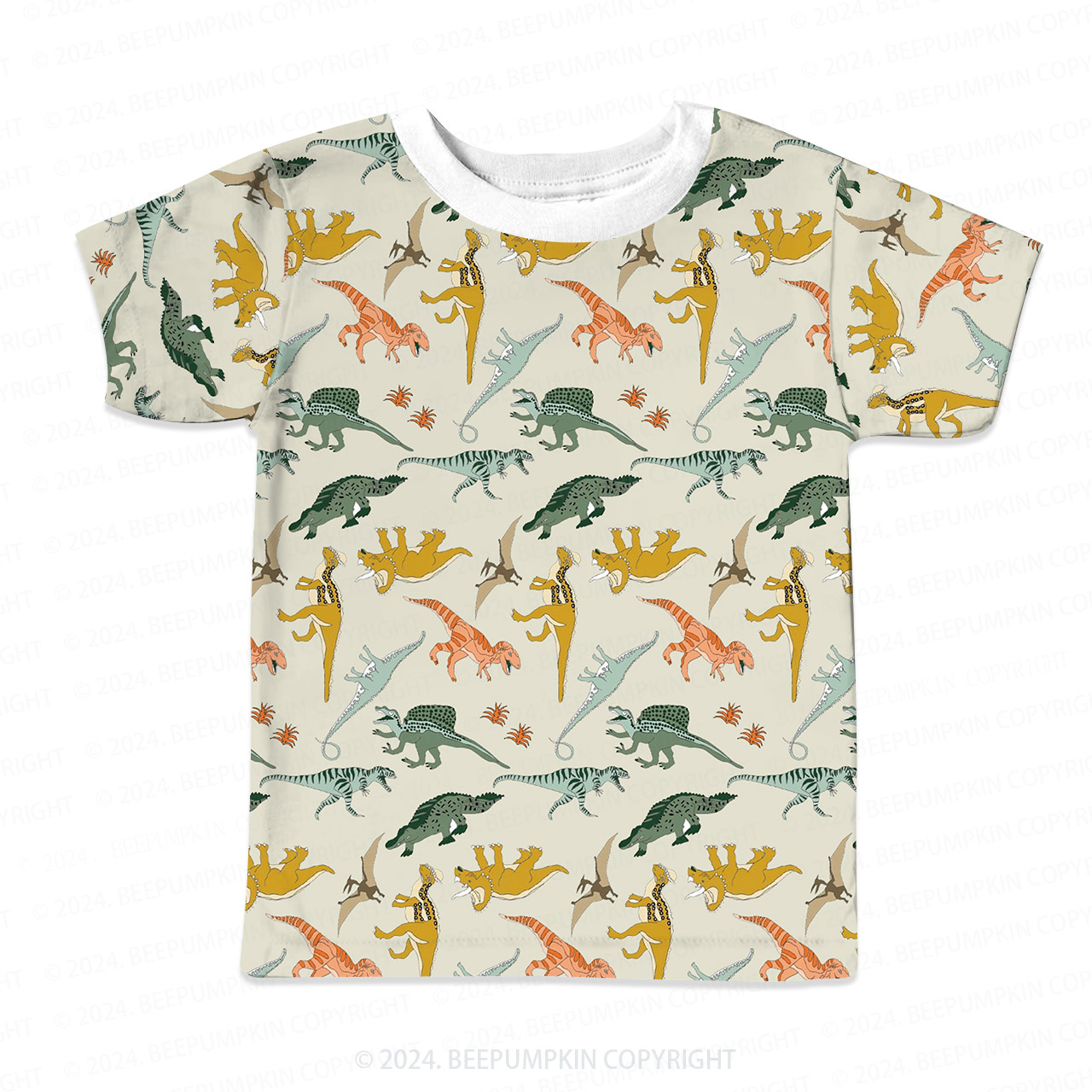 Dinosaur World All Over Print Kids Tees