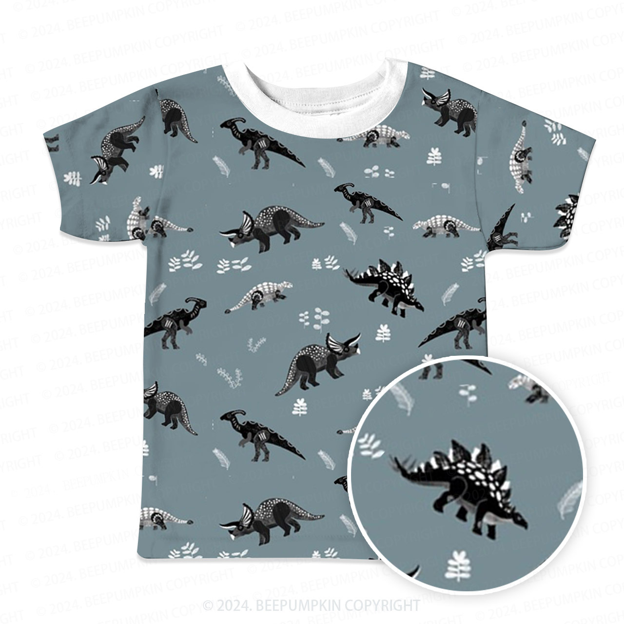 Herbivores Triceratops All Over Print Kids Tees 