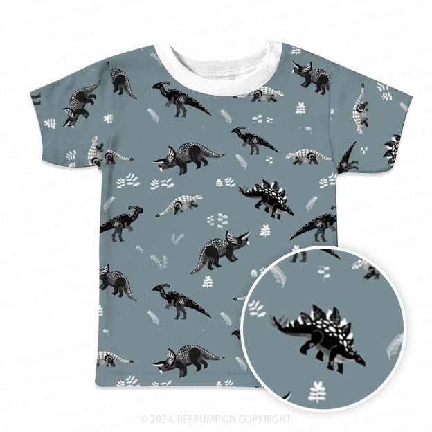 Herbivores Triceratops All Over Print Kids Tees 
