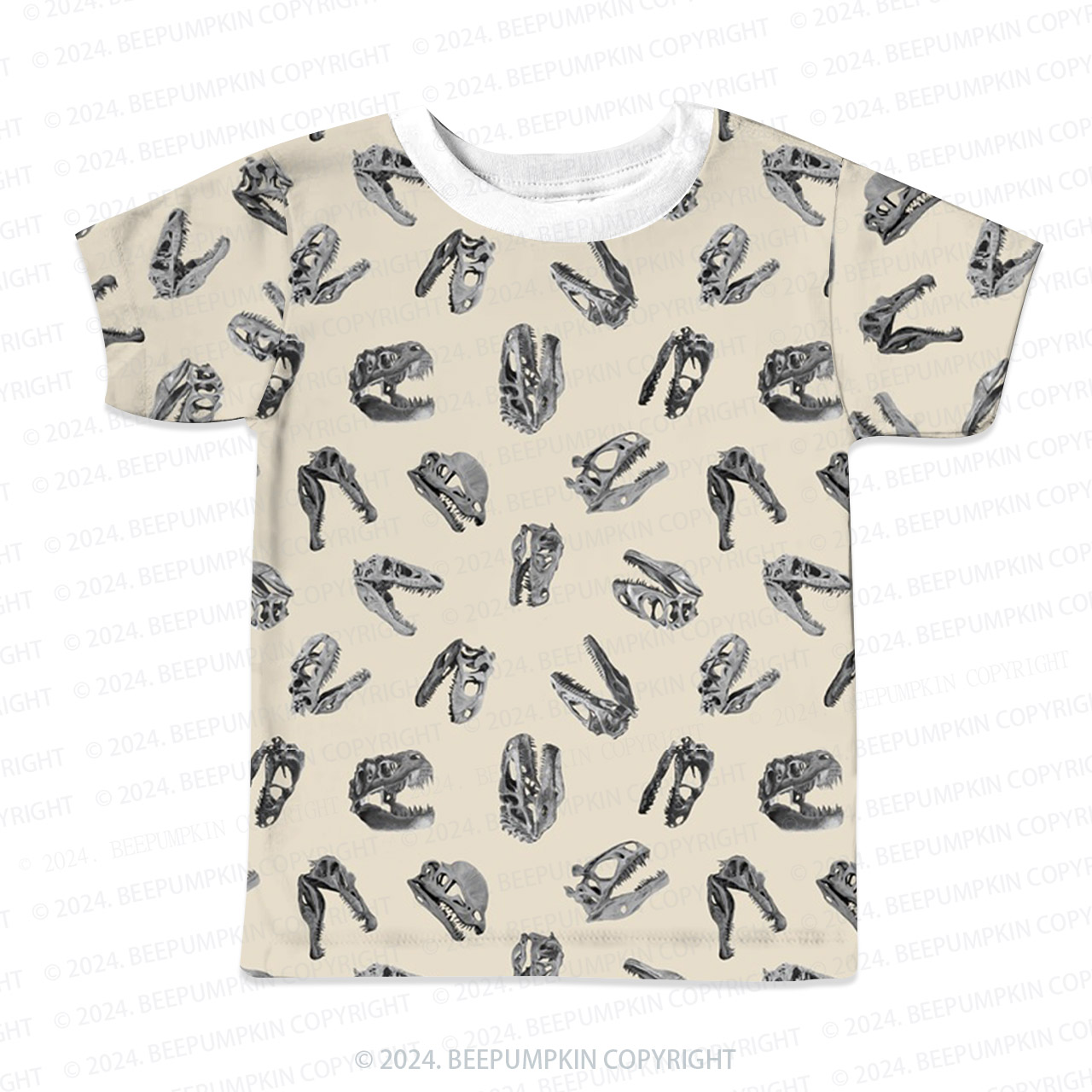 Black Bones Carnivores All Over Print Kids Tees