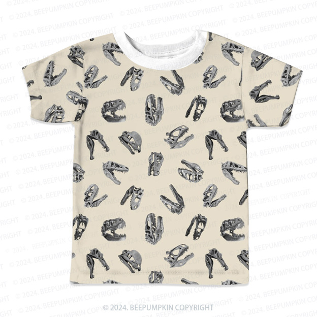Black Bones Carnivores All Over Print Kids Tees 