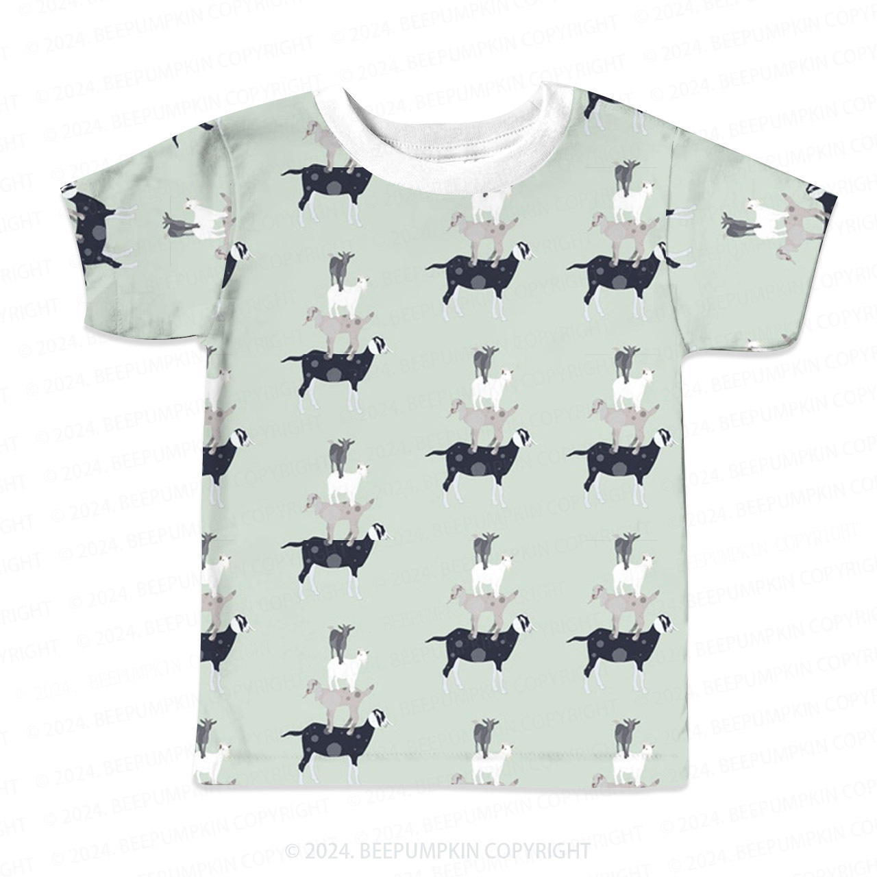 Cow Goat Pig Farm Animals All Over Print Kids Tees  Sale-Beepumpkin™