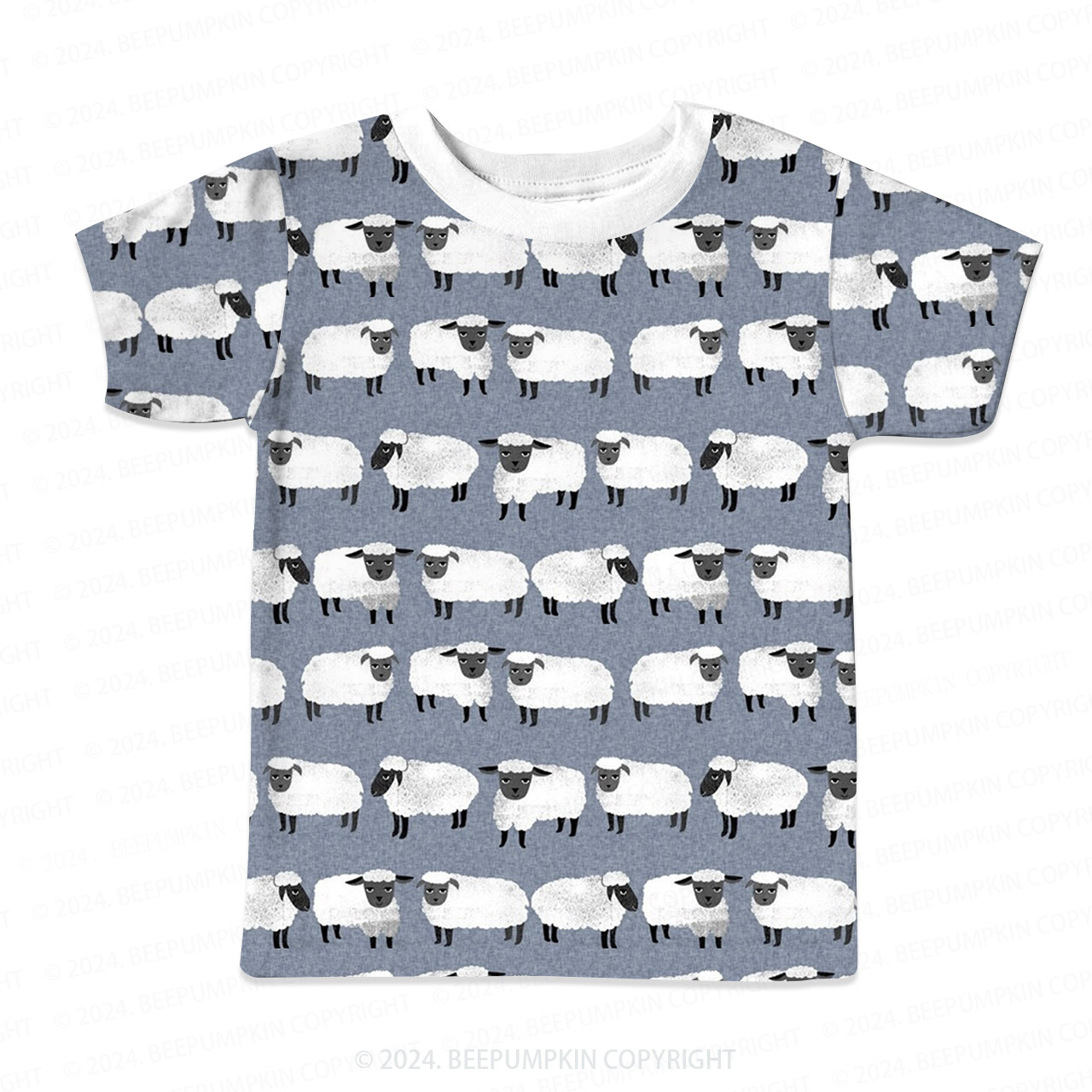 Farm Cute Lamb All Over Print Kids Tees 