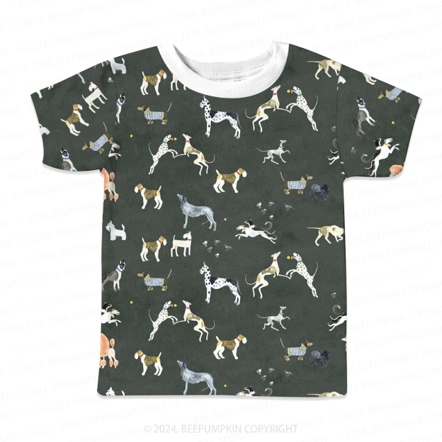 Dog Amusement Park All Over Print Kids Tees