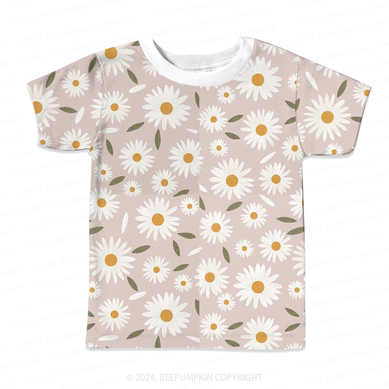 Little Daisy Leaves All Over Print Kids Tees