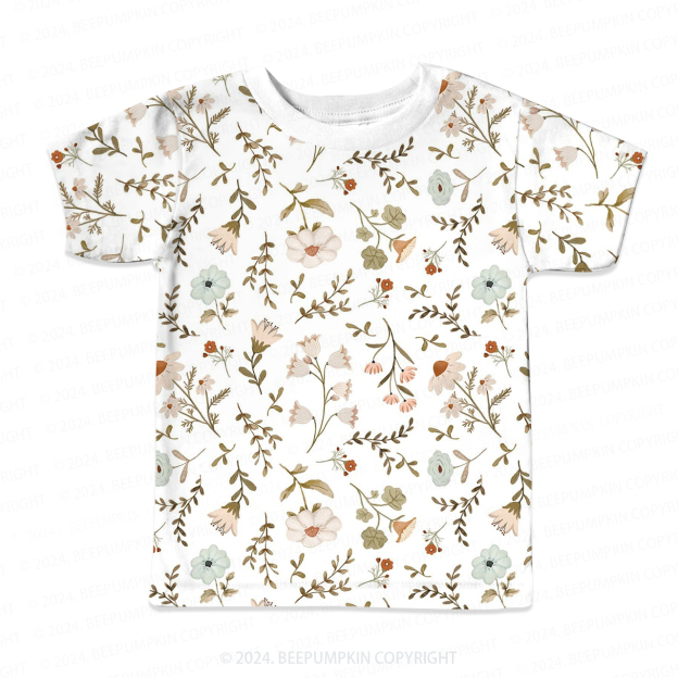 Willow Branches And flowers All Over Print Kids Tees