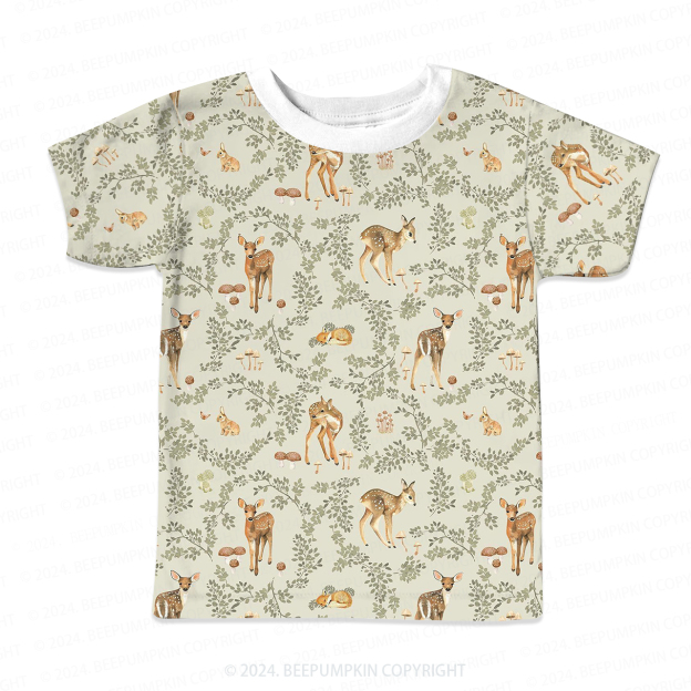 Elk Walking In The Forest All Over Print Kids Tees