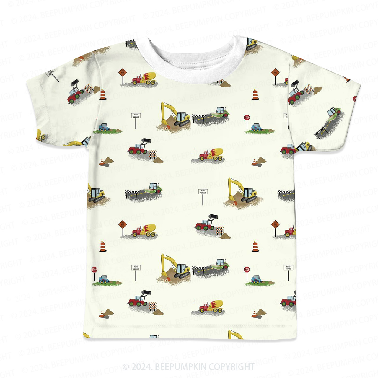 Construction Site All Over Print Kids Tees