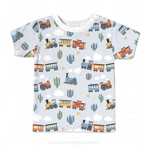 Cactus And Four Wheeler All Over Print Kids Tees